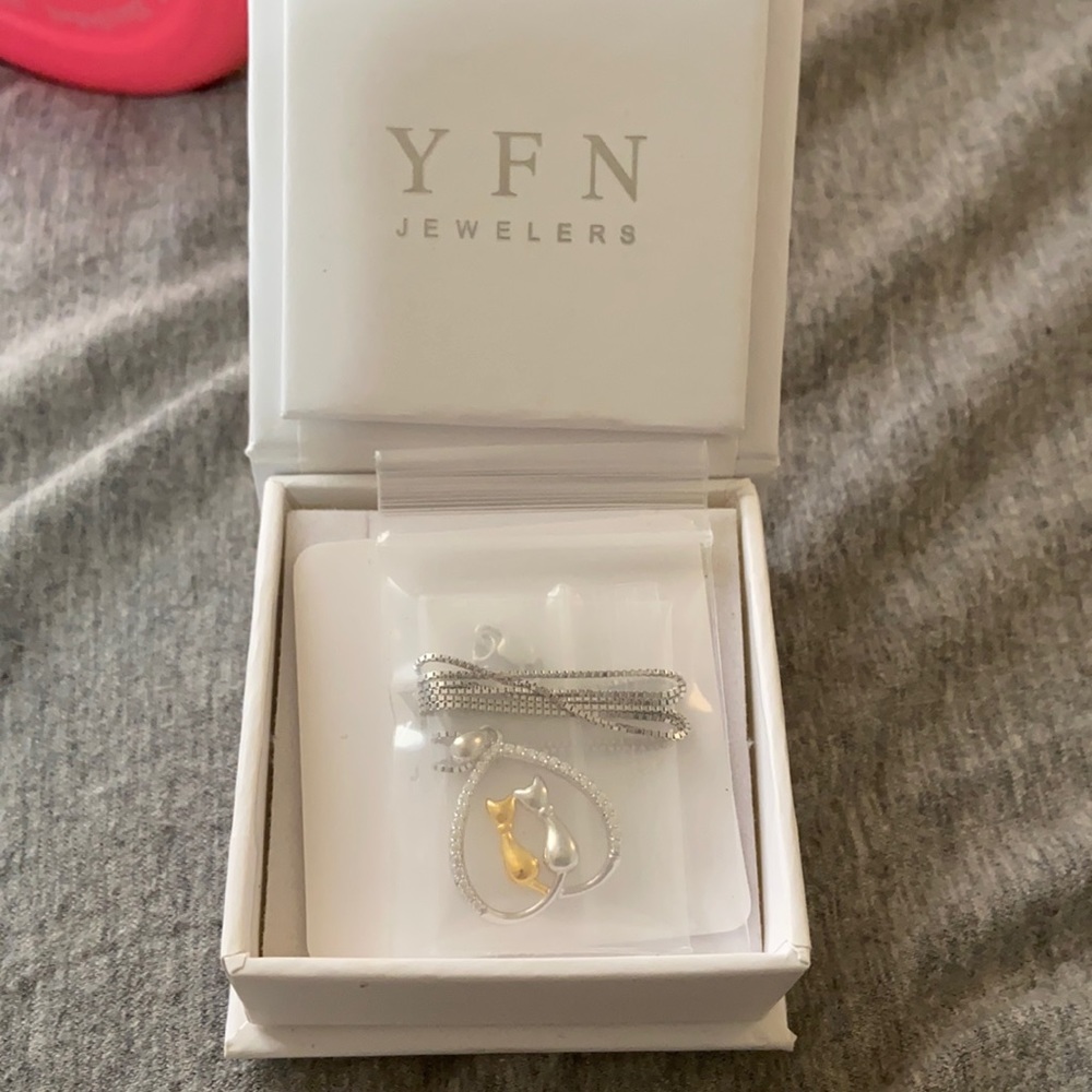 Sterling Silver Cat Necklace